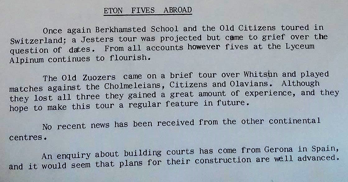 fives abroad 1971