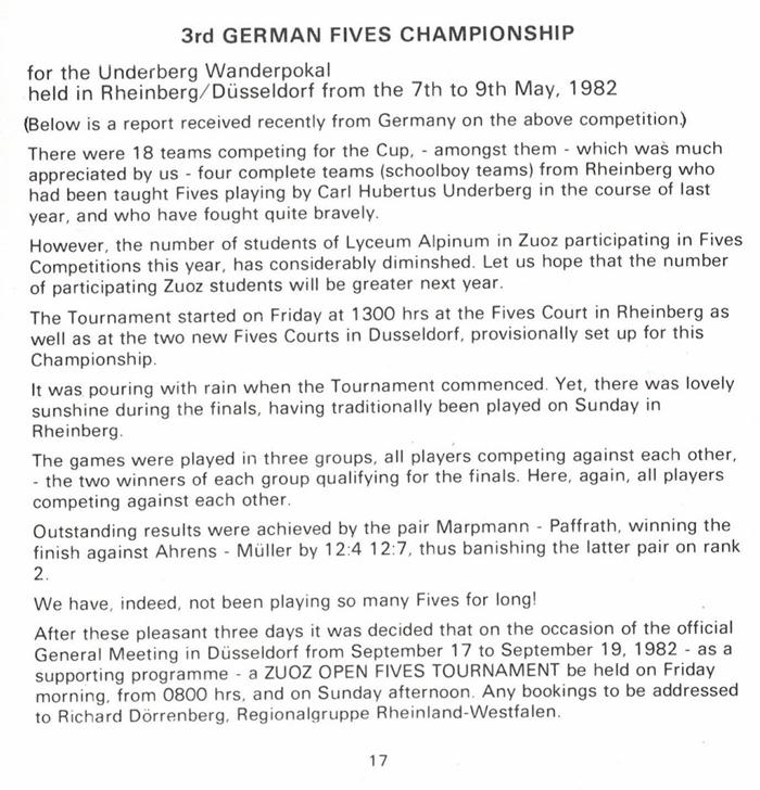 german championships 1982