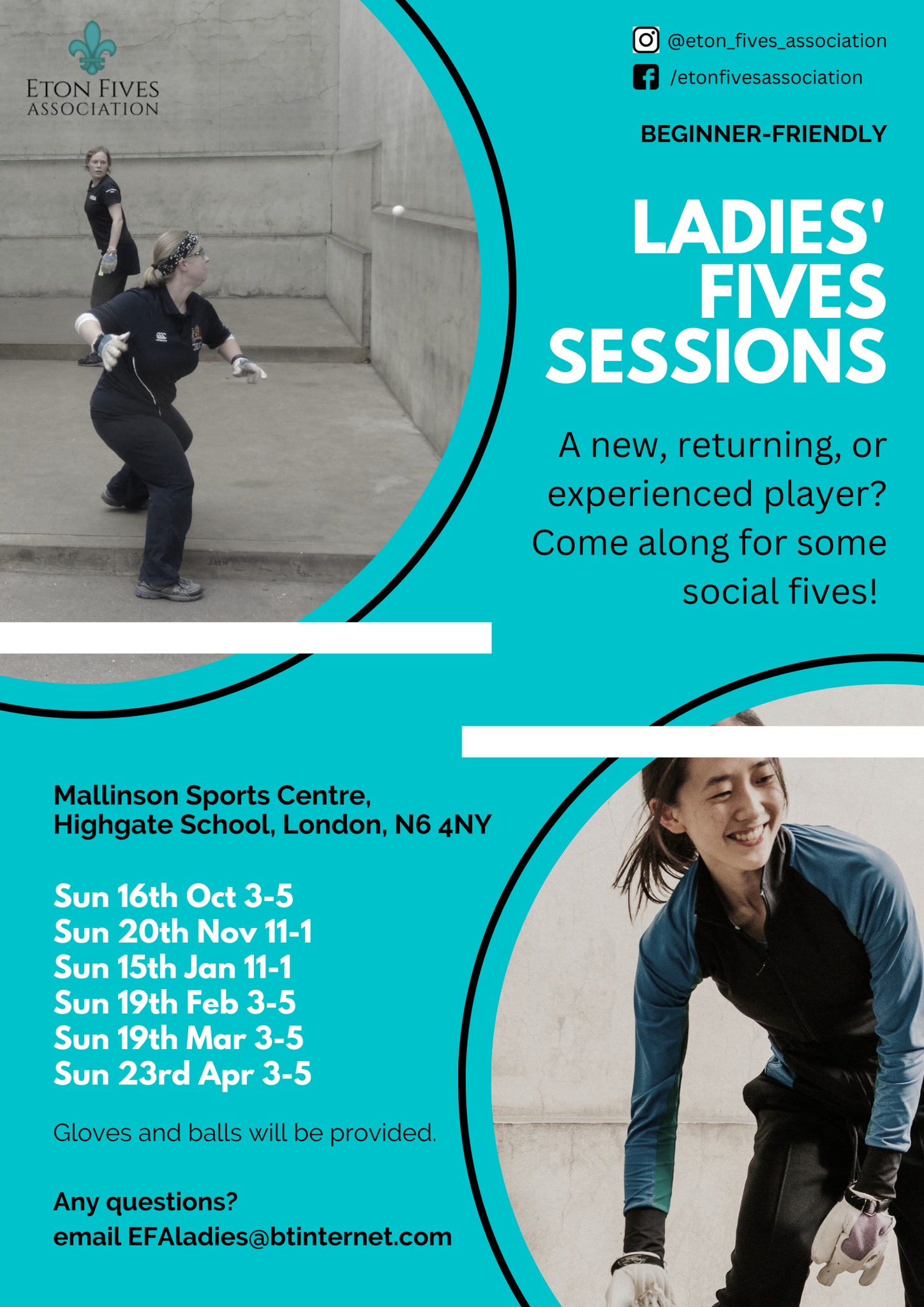 womens fives sessions highgate 2022 23