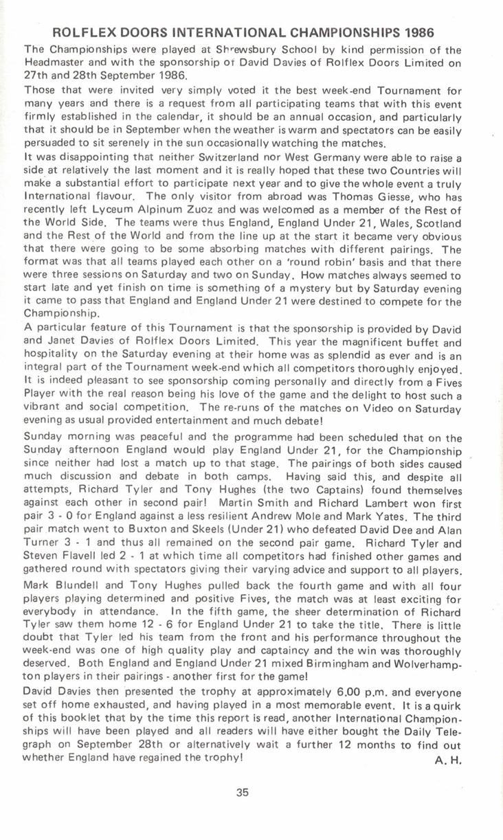 international championships 86 87