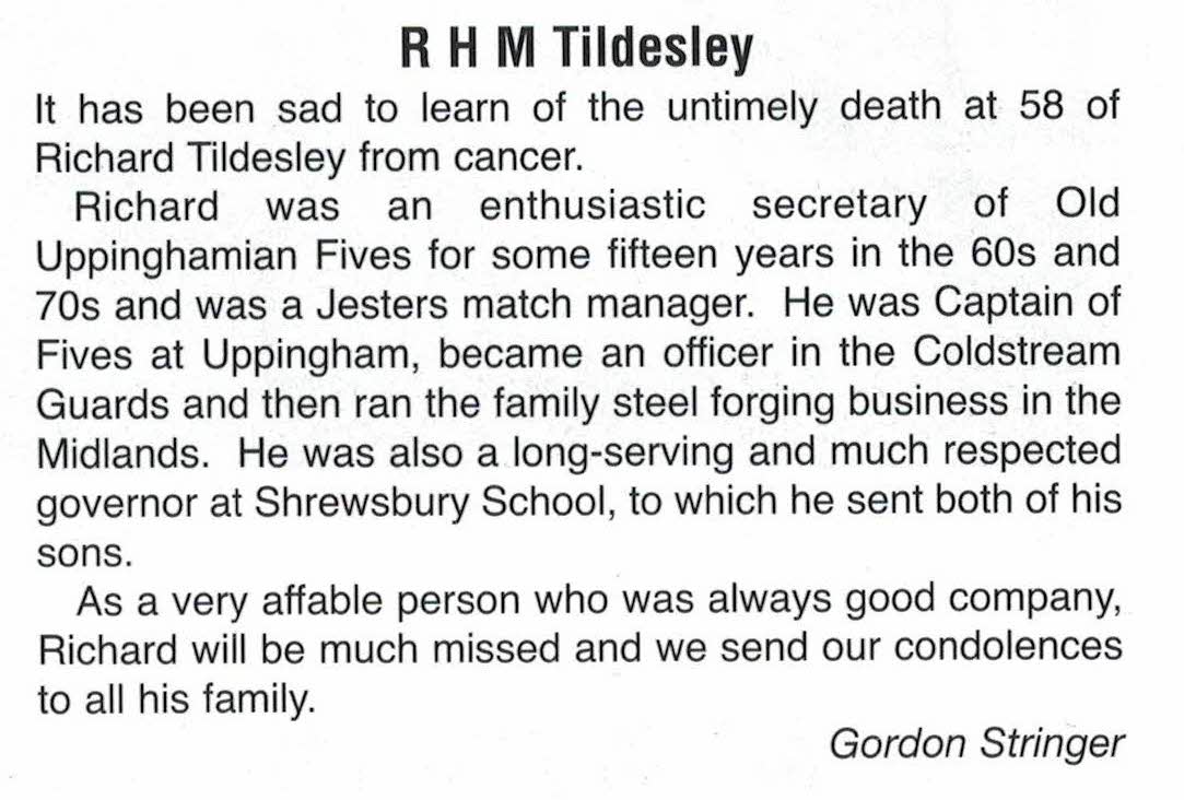 richard tildesley